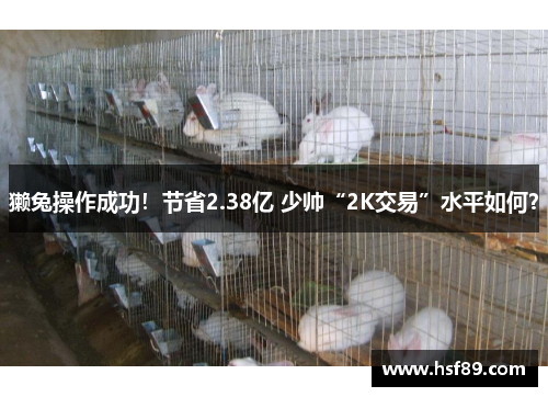 獭兔操作成功！节省2.38亿 少帅“2K交易”水平如何？